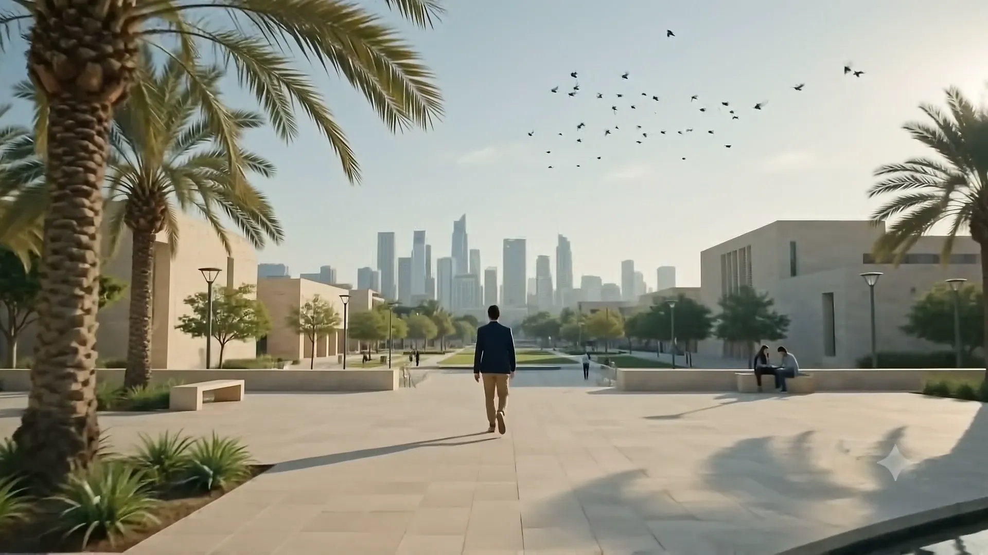 أفق مدينة الرياض عند الغروب
